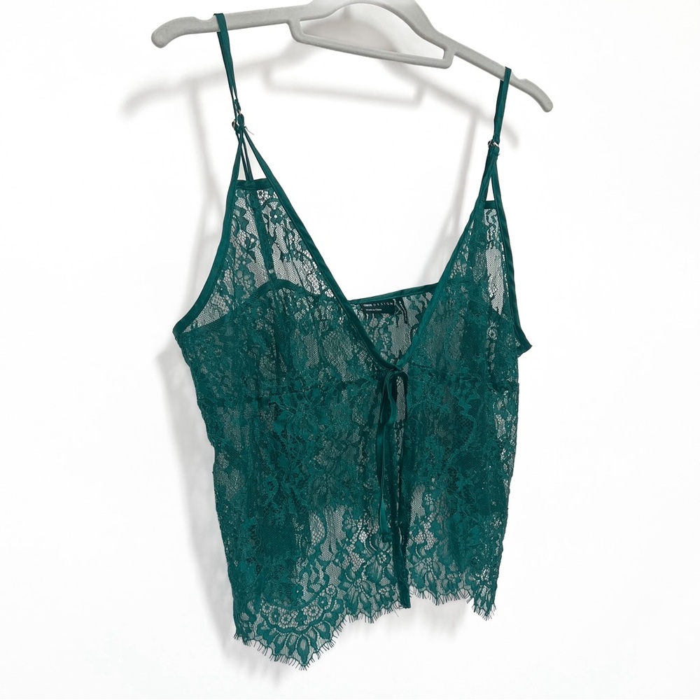 ASOS Teal Green Lace Lingerie Set - Picture 7 of 12